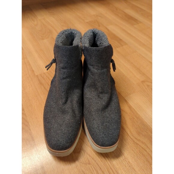 Dr. Scholl's Boots Lunar Womens 9M Gray Zip Platform Ankle - Picture 2 of 8